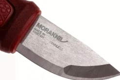 Petit couteau de poche Mora Eldris 12630 lame inox 5,9cm manche caoutchouc rouge avec allume-feu + étui