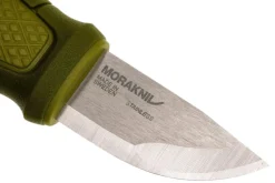 Petit couteau Mora Eldris 12633 lame inox 5,9cm manche caoutchouc vert + allume-feu + étui