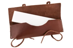 Pierre à aiguiser Helle H300311 double face grains 360/1000 taille L avec étui en cuir