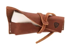 Pierre à aiguiser Helle H300301 double face grains 320/500 taille S avec étui en cuir