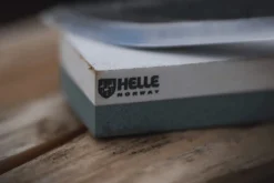 Pierre à aiguiser Helle H300301 double face grains 320/500 taille S avec étui en cuir