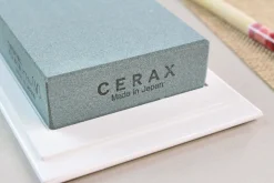 Pierre à aiguiser japonaise Suehiro Cerax céramique grains 180 sur socle