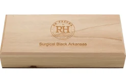 Pierre naturelle d'Arkansas Surgical Black Arkansas Stone RH PREYDA grain ultra-fin