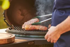 Pince à barbecue Big Green Egg en acier inoxydable et embouts en silicone 40cm