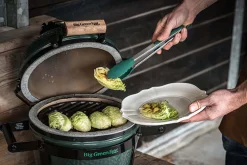 Pince à barbecue Big Green Egg en acier inoxydable et embouts en silicone 40cm