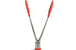 Pince de service Mastrad Express 28cm inox et silicone rouge