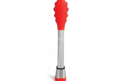 Pince de service Mastrad Express 28cm inox et silicone rouge