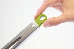 Pince Joseph Joseph Elevate en acier inoxydable et silicone avec reposoir intégré