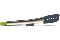 Pince Joseph Joseph Elevate en acier inoxydable et silicone avec reposoir intégré