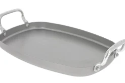 Plancha De Buyer Mineral B Element 38x26cm en fer avec 2 anses
