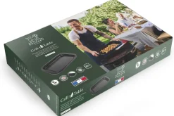 Plancha rectangulaire noire Peugeot Grill to table en céramique - 43cm