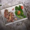 Plancha Steak Champ en acier inoxydable 38x28cm
