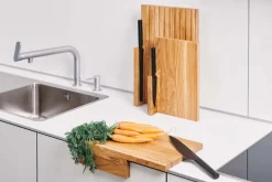 Planche à découper artisanale en bois de chêne Clap Design multifonction 37x24x2cm