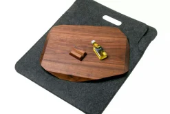Planche à découper artisanale haut de gamme Noyer asymétrique