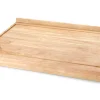 Planche à découper Continenta avec rebord et rigole en bois d'hévéa 62x46,5x4,5cm