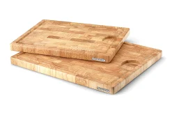 Planche à découper Continenta bois d'hévéa effet mosaique avec rigole