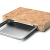 Planche à découper Continenta en bois 39x27x6cm + bac inox