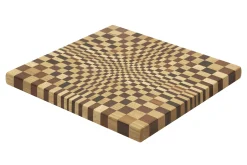 Planche à découper Legnoart Vega en rouvre naturel et thermo bois effet mosaïque