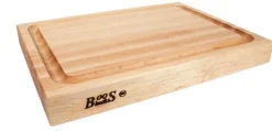Planche à découper épaisse Boos Blocks ProChef bois d'érable avec rigole 51x38x6cm