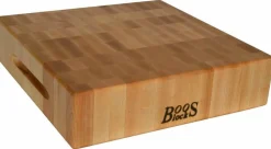 Planche à découper épaisse Boos Blocks Gourmet bois d'érable 38x38x7.5cm