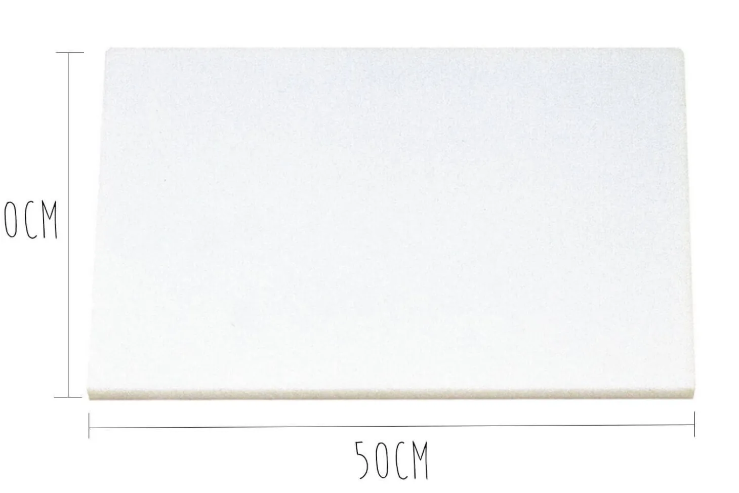 Planche à découper polyéthylène blanc HD500 avec pieds 50x30cm