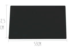 Planche à découper polyéthylène noire HD500 avec pieds 53x32,5cm
