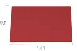 Planche à découper polyéthylène rouge HD500 avec pieds 40x30cm
