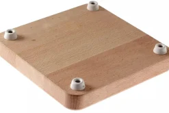 Planche à découper pour hachoir Triangle en bois de hêtre 20x20x4cm