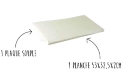 1 planche à découper professionnelle 53x32x2cm + 1 plaque flexible