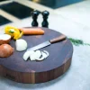 Planche à découper ronde Boos Blocks Gourmet en noyer noir Ø46x7.5cm