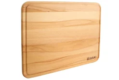 Planche à découper Wusaki en bois de hêtre certifié FSC avec rigole - 40 x 30 x 1,9 cm