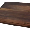 Planche à découper Wusaki en bois de noyer avec rigole - 40 x 30 x 1,9 cm