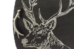 Planche de service en ardoise Selbrae House avec poignées 35x25cm - Motif cerf