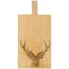 Planche de service en chêne Selbrae House 50x25x2cm avec poignée - Motif cerf