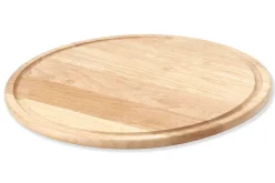 Planche à pizza Continenta 33cm avec rigole en bois d'hévéa