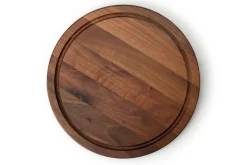 Planche à steak ronde Continenta en bois de noyer Ø28x1,8cm