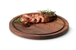 Planche à steak ronde Continenta en bois de noyer Ø28x1,8cm