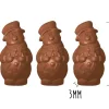 Plaque de 3 moules à chocolat - Bonhomme de neige 8cm