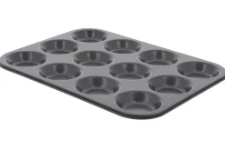 Plaque 12 tartelettes rondes De Buyer en acier anti-adhésif