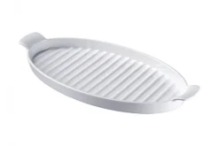 Plat à asperges Westmark en porcelaine blanc 40 x 20cm