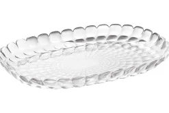 Plat de service transparent Guzzini Tiffany en acrylique 45x31x4,5cm