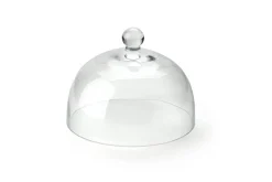 Plateau à fromage avec cloche en verre Continenta en bois d'hévéa Ø33x19,5cm