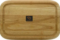 Plateau à fromage avec couvercle Continenta en bois d'hévéa 38,5x25,5x11,5cm