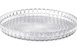 Plateau rond transparent Guzzini Tiffany en acrylique Ø35cm