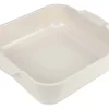 Plat four carré Peugeot Appolia en céramique écru 28x22,5x6,5cm