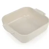 Plat four carré Peugeot Appolia en céramique écru 21x13,6x5,4cm