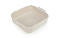 Plat four carré Peugeot Appolia en céramique écru 21x13,6x5,4cm