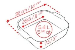 Plat four carré Peugeot Appolia en céramique écru 29,5x29,5x7,5cm