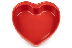 Plat four cœur Peugeot Appolia For You en céramique rouge diamètre 26cm