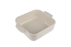 Plat four individuel carré Peugeot Appolia en céramique écru 13x13x4,5cm